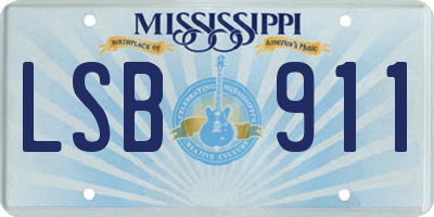 MS license plate LSB911