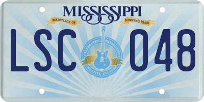 MS license plate LSC048
