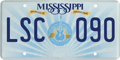MS license plate LSC090