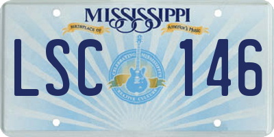 MS license plate LSC146