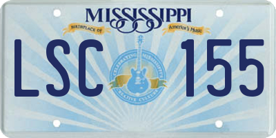 MS license plate LSC155