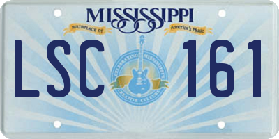 MS license plate LSC161