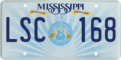 MS license plate LSC168