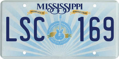 MS license plate LSC169