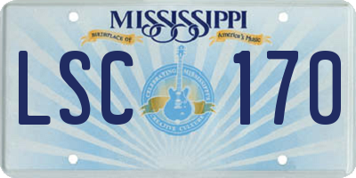 MS license plate LSC170