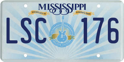 MS license plate LSC176