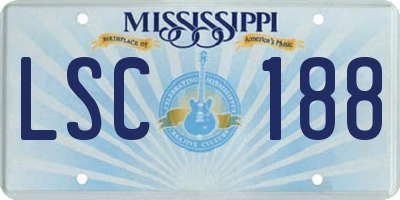 MS license plate LSC188