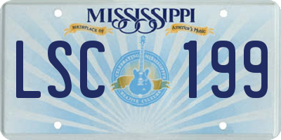 MS license plate LSC199