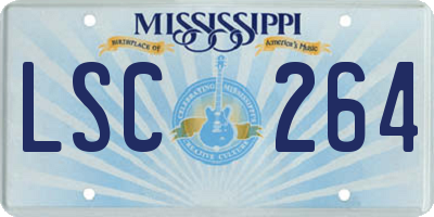 MS license plate LSC264