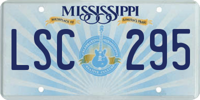 MS license plate LSC295