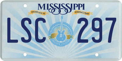 MS license plate LSC297