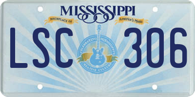 MS license plate LSC306