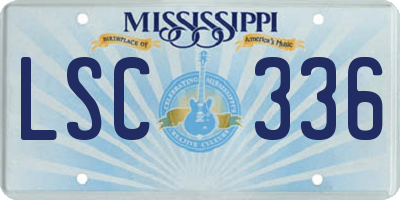 MS license plate LSC336