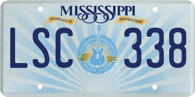 MS license plate LSC338