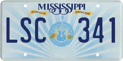 MS license plate LSC341