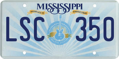 MS license plate LSC350