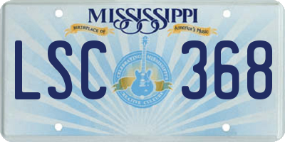 MS license plate LSC368