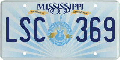 MS license plate LSC369