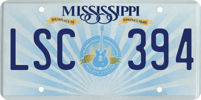 MS license plate LSC394
