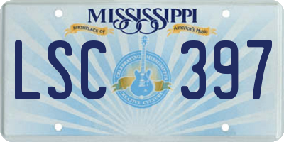 MS license plate LSC397