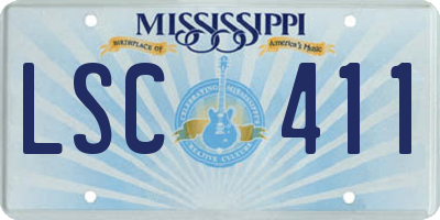 MS license plate LSC411
