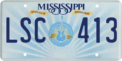 MS license plate LSC413