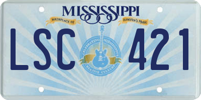 MS license plate LSC421