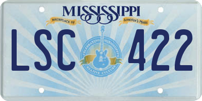 MS license plate LSC422