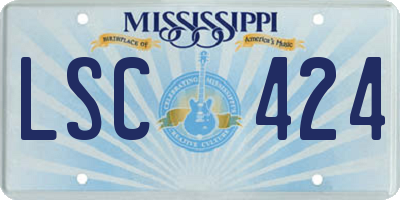 MS license plate LSC424