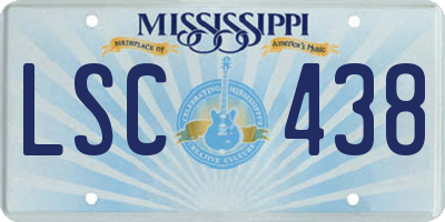 MS license plate LSC438