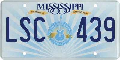 MS license plate LSC439