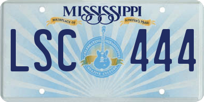 MS license plate LSC444