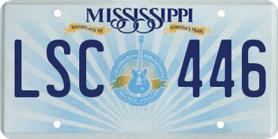 MS license plate LSC446