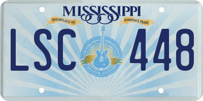 MS license plate LSC448