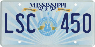 MS license plate LSC450