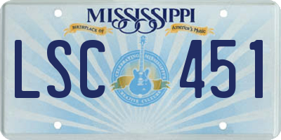 MS license plate LSC451