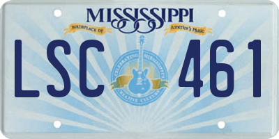 MS license plate LSC461