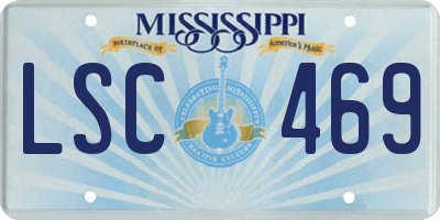 MS license plate LSC469
