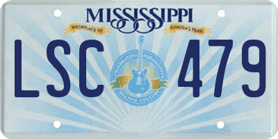 MS license plate LSC479