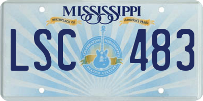 MS license plate LSC483