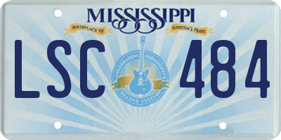 MS license plate LSC484
