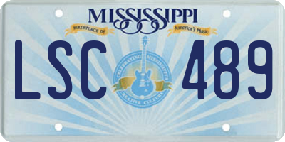 MS license plate LSC489
