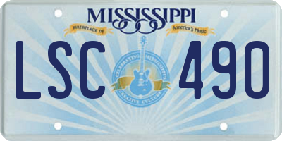 MS license plate LSC490
