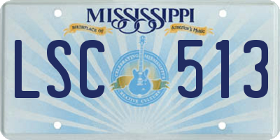 MS license plate LSC513