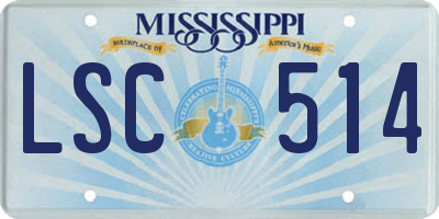 MS license plate LSC514