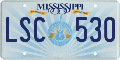 MS license plate LSC530