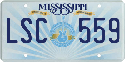 MS license plate LSC559