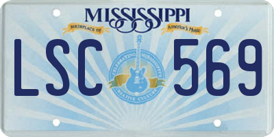 MS license plate LSC569