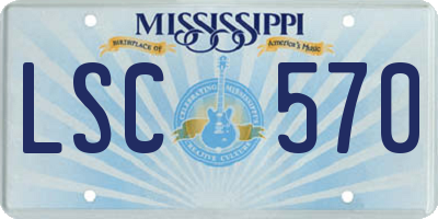 MS license plate LSC570