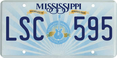 MS license plate LSC595